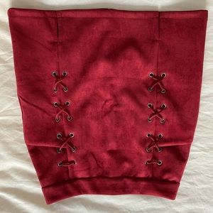 Red Velvet Skirt